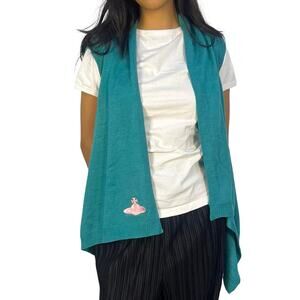 Vivienne Westwood Gold Label Drape Open Front Sleeveless Cardigan